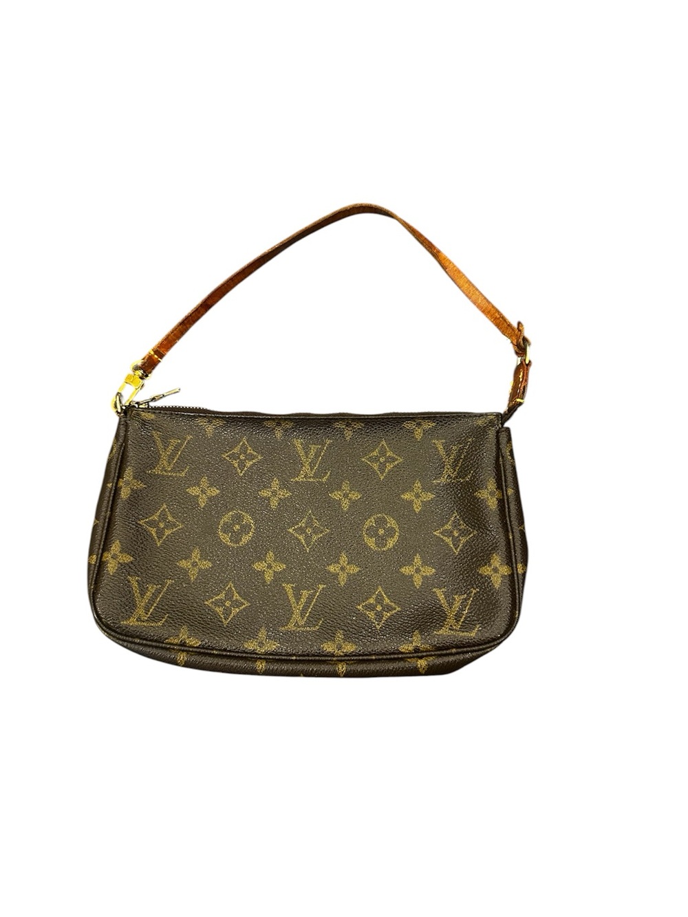 Louis Vuitton Monogram Canvas Shoulder Pochette in Brown and Tan